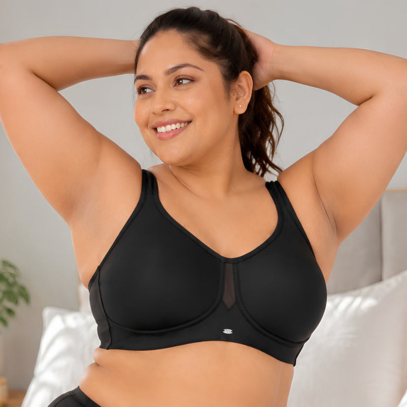 Full Coverage Minimizer Bra with No-Show Cups