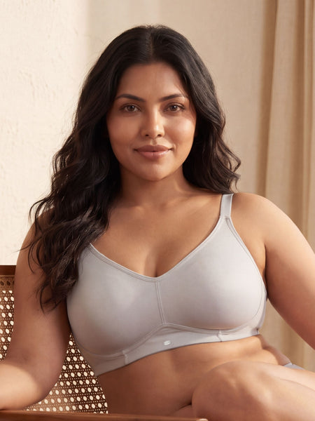 Full Coverage Non Padded Non Wired full Support: Spacer Fabric Cup T-shirt Bra
