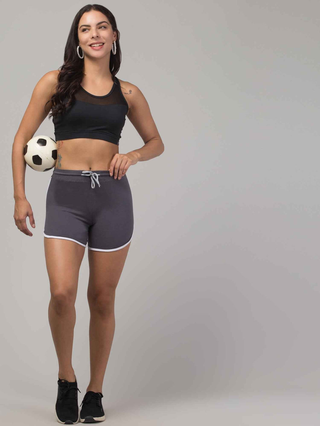 Plus Size for Women's Casual Shorts Comfy Drawstring Elastic Waist Summer Beach Workout Lounge Shorts for Women