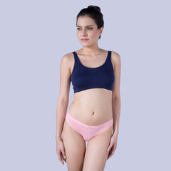 SOIE Woman - Non Wired Non Padded Full Coverage Low Impact Slip on Sports Bra - Lounge Bra -for Women