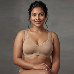 Non Padded Non Wired Stretch Cotton Full Coverage T-shirt Bra