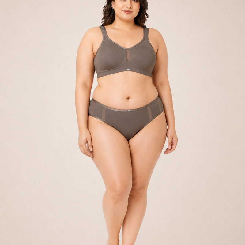 Full Coverage Minimizer Bra with No-Show Cups