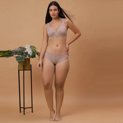 SOIE Woman - Mid Rise Medium Coverage Lace Brief - Panty -for Women