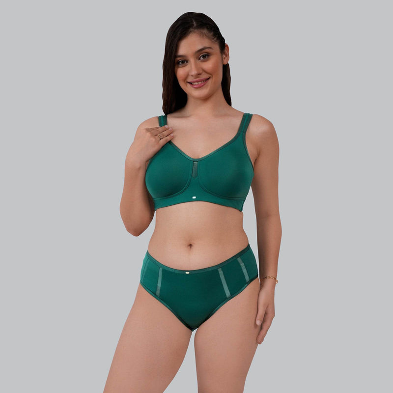 SOIE Woman - High Waist Full Coverage Mesh Panelled Brief - Panty -for Women