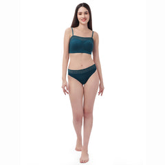 SOIE Woman - Non Wired Micro Modal Stretch Lacy Bandeau Bra with Removable Pads and Detachable Straps - Lacy Bra -for Women
