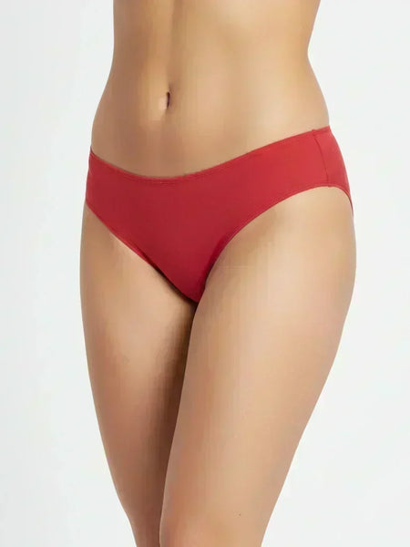 Bamboo Fabric Low Waist Underwear | Red and Black | Pack of 2