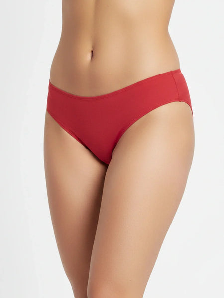 Bamboo Fabric Low Waist Underwear | Red and Black | Pack of 2
