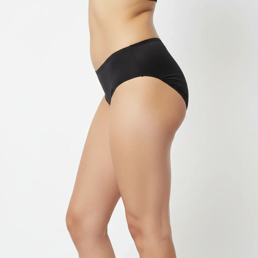 Bamboo Fabric Low Waist Underwear | Red and Black | Pack of 2