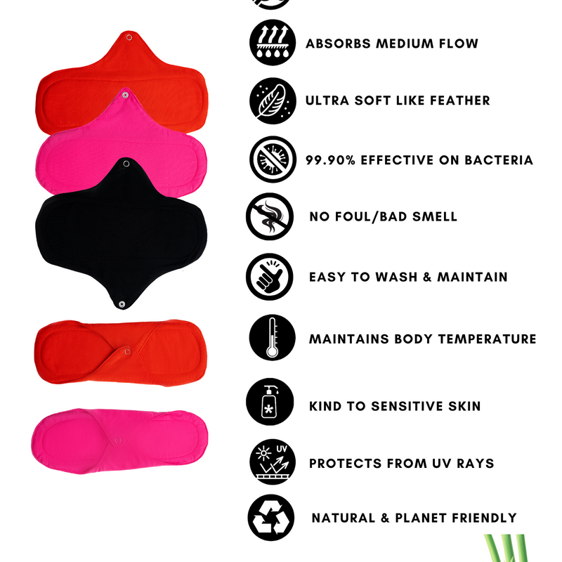Leak Proof Bamboo Fabric Panty Liner | Pack of 2