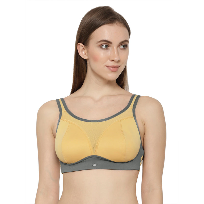 Medium Impact Lightly Padded Non Wired Extreme Coverage Sports Bra