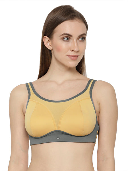 Medium Impact Lightly Padded Non Wired Extreme Coverage Sports Bra
