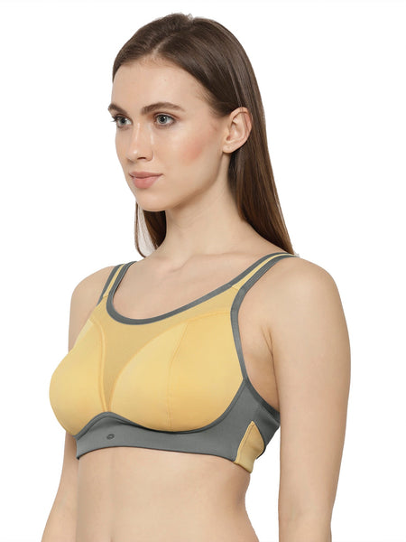 Medium Impact Lightly Padded Non Wired Extreme Coverage Sports Bra