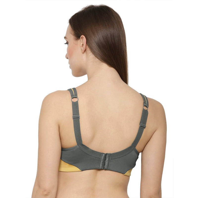 Medium Impact Lightly Padded Non Wired Extreme Coverage Sports Bra