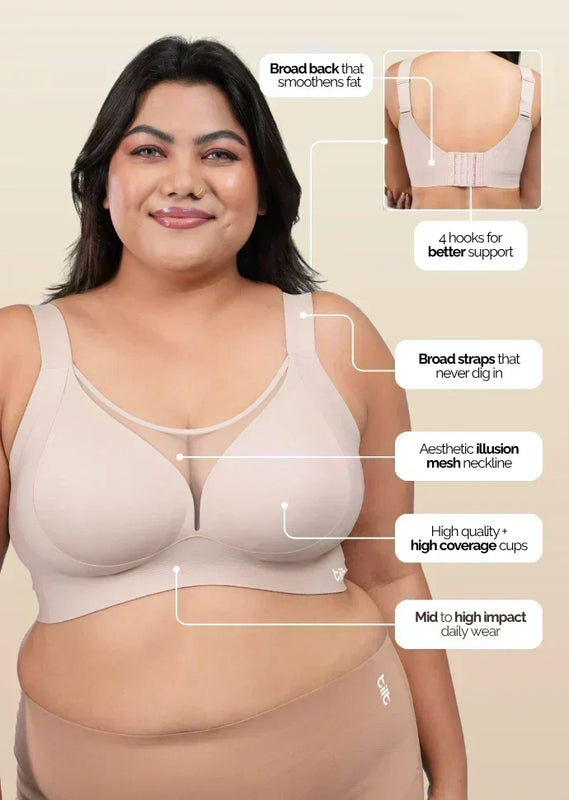 Beige Minimiser Bra - 3 Pack