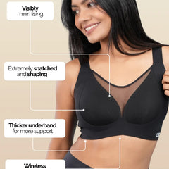 Black Minimiser Bra - 2 Pack