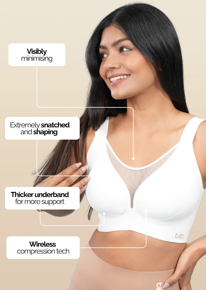 White Minimiser Bra - 3 Pack