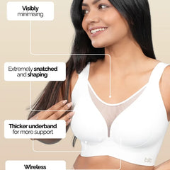 White Minimiser Bra - 2 Pack