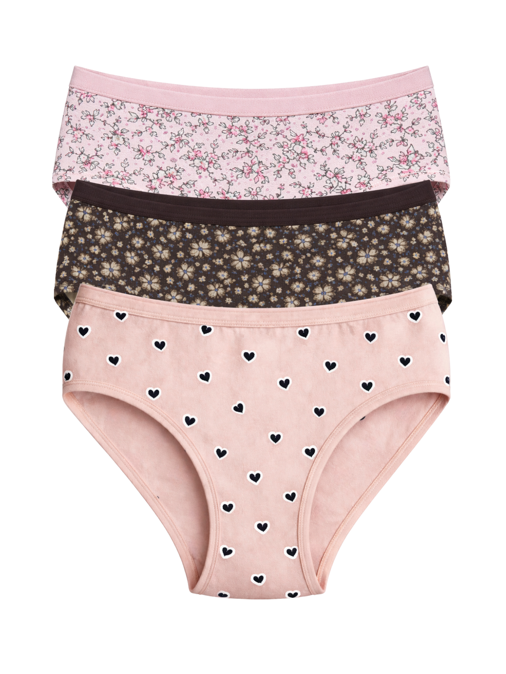 Mid Waist Cotton Hipster Panties (Pack of 3)