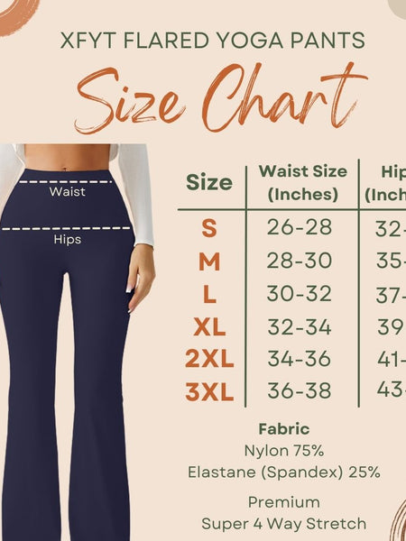 Moon Navy High Rise Flare Yoga Pants