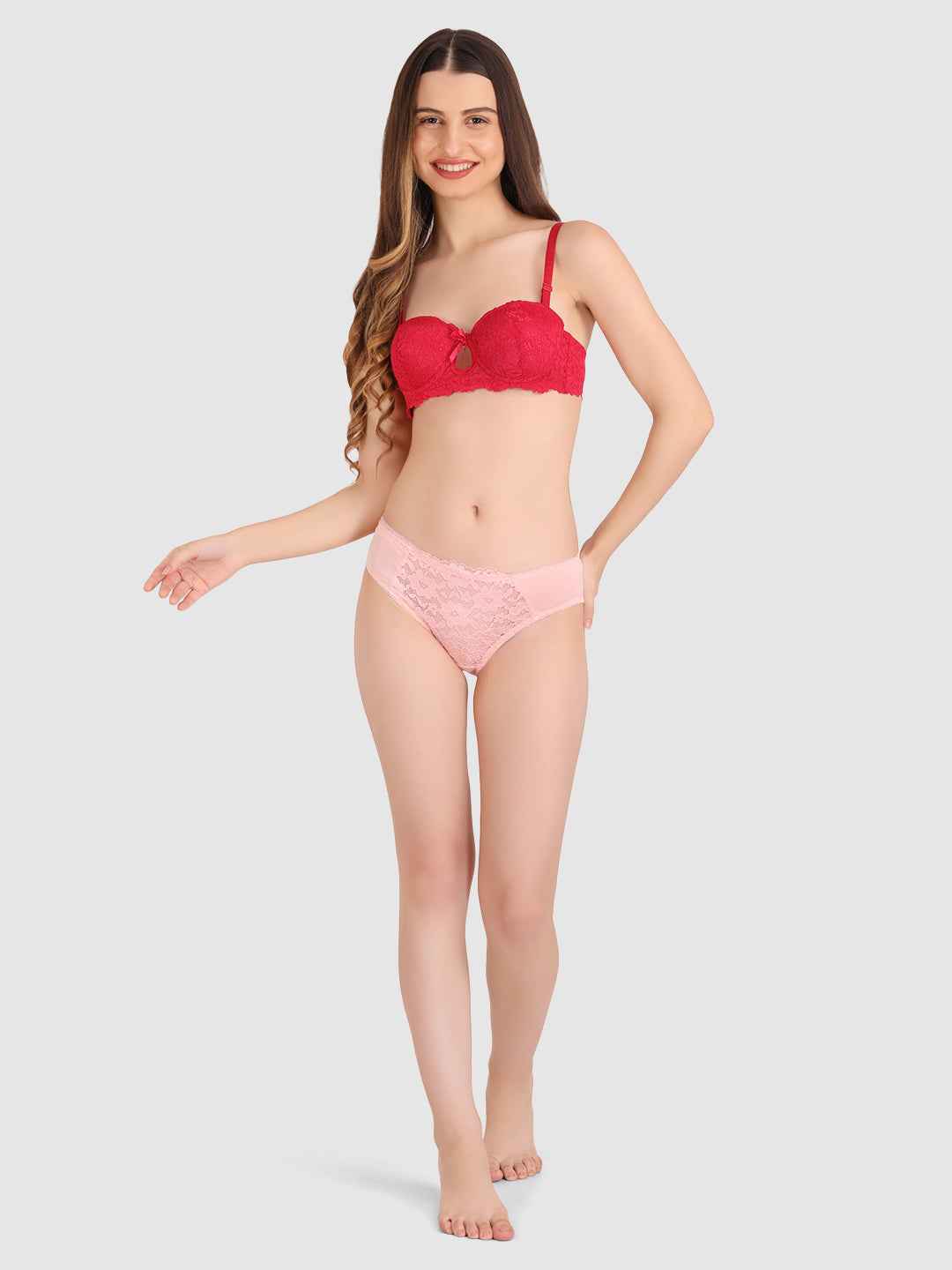 women Maroon Lace Underwired Heavily Padded Push-Up Bra