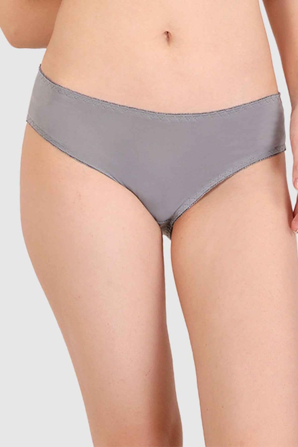 Women Grey Parisian Cut Heavily Padded Push up Lingerie Set