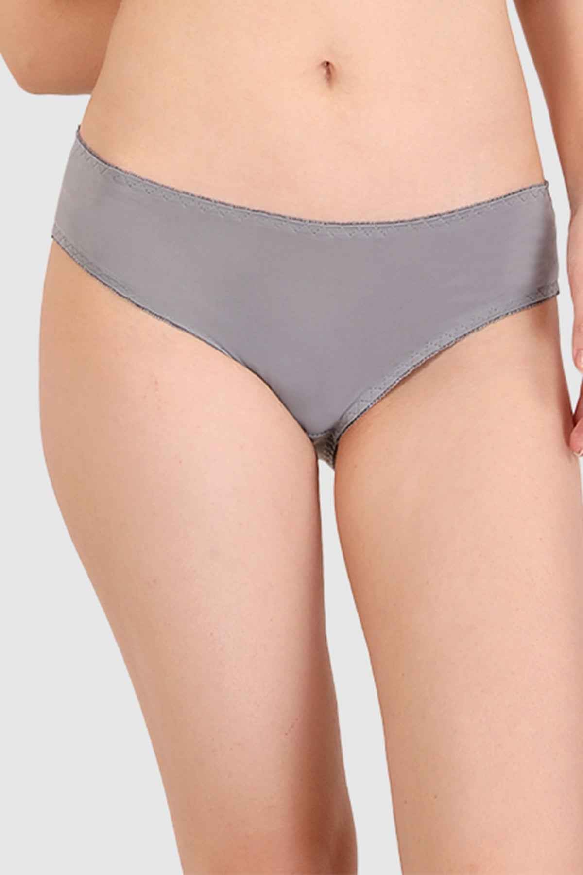 Women Grey Parisian Cut Heavily Padded Push up Lingerie Set