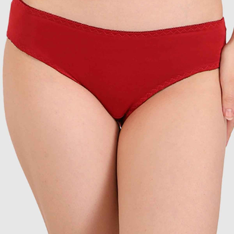 Women Maroon Parisian Cut Heavily Padded Push up Lingerie Set