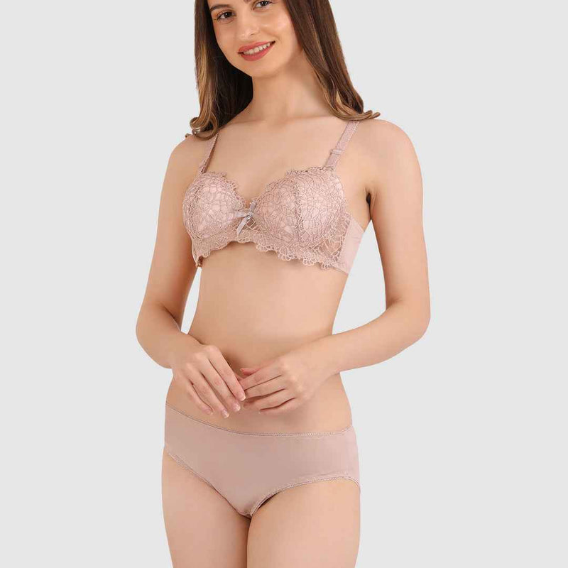 Women-Mauve-Parisian-Cut-Heavily-Padded-Push-up-Lingerie-Set