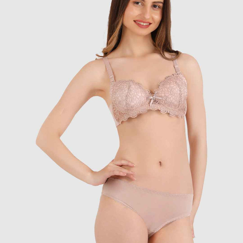 Women-Mauve-Parisian-Cut-Heavily-Padded-Push-up-Lingerie-Set
