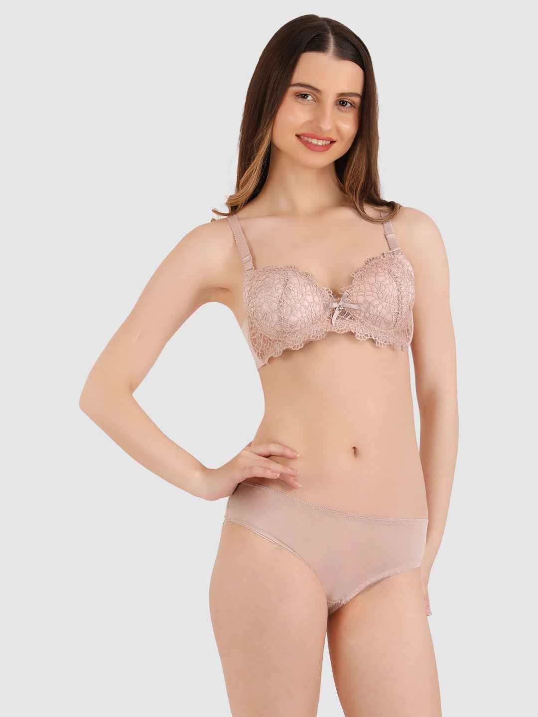 Women-Mauve-Parisian-Cut-Heavily-Padded-Push-up-Lingerie-Set