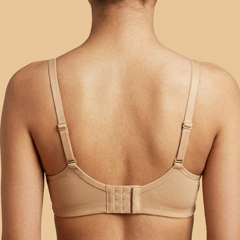 MAROON Find My Skin Tone Seamless Non-Padded T-Shirt Cloud Soft Lift Active Stretch Women Everyday Bra. Caramel