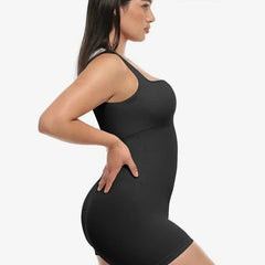 Seamless Square Neck Waist and Belly Shaping Jumpsuit