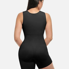 Seamless Square Neck Waist and Belly Shaping Jumpsuit