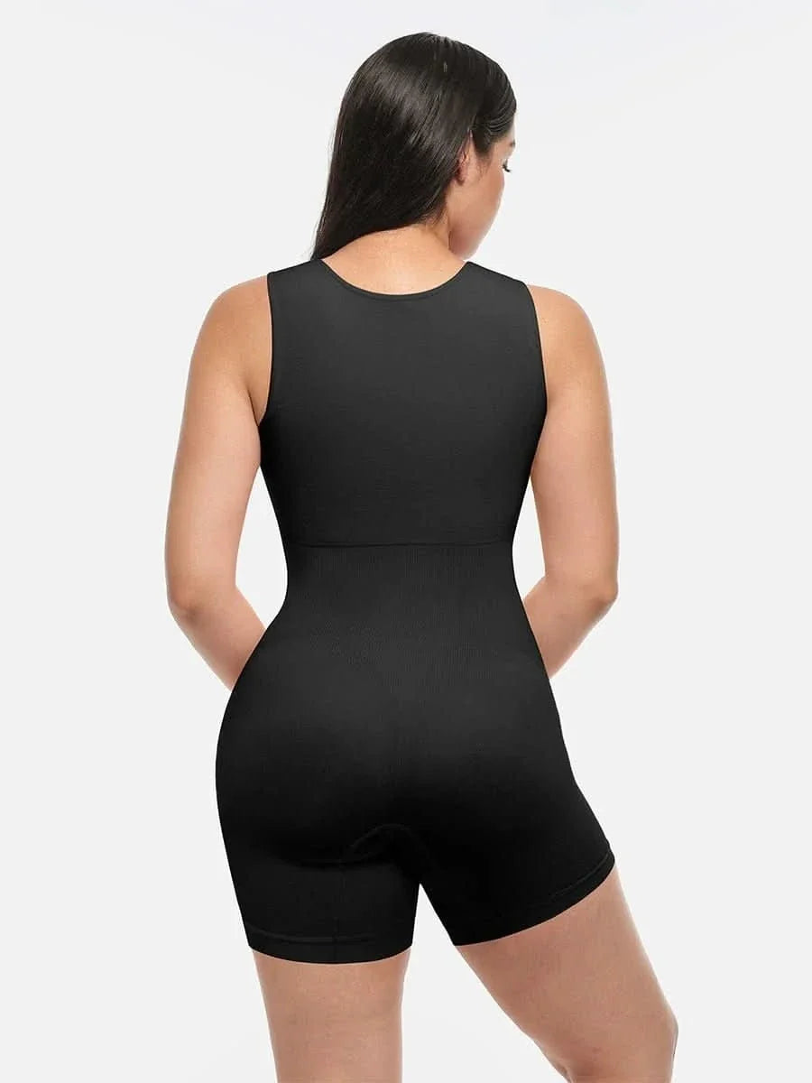 Seamless Square Neck Waist and Belly Shaping Jumpsuit