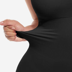 Seamless Square Neck Waist and Belly Shaping Jumpsuit