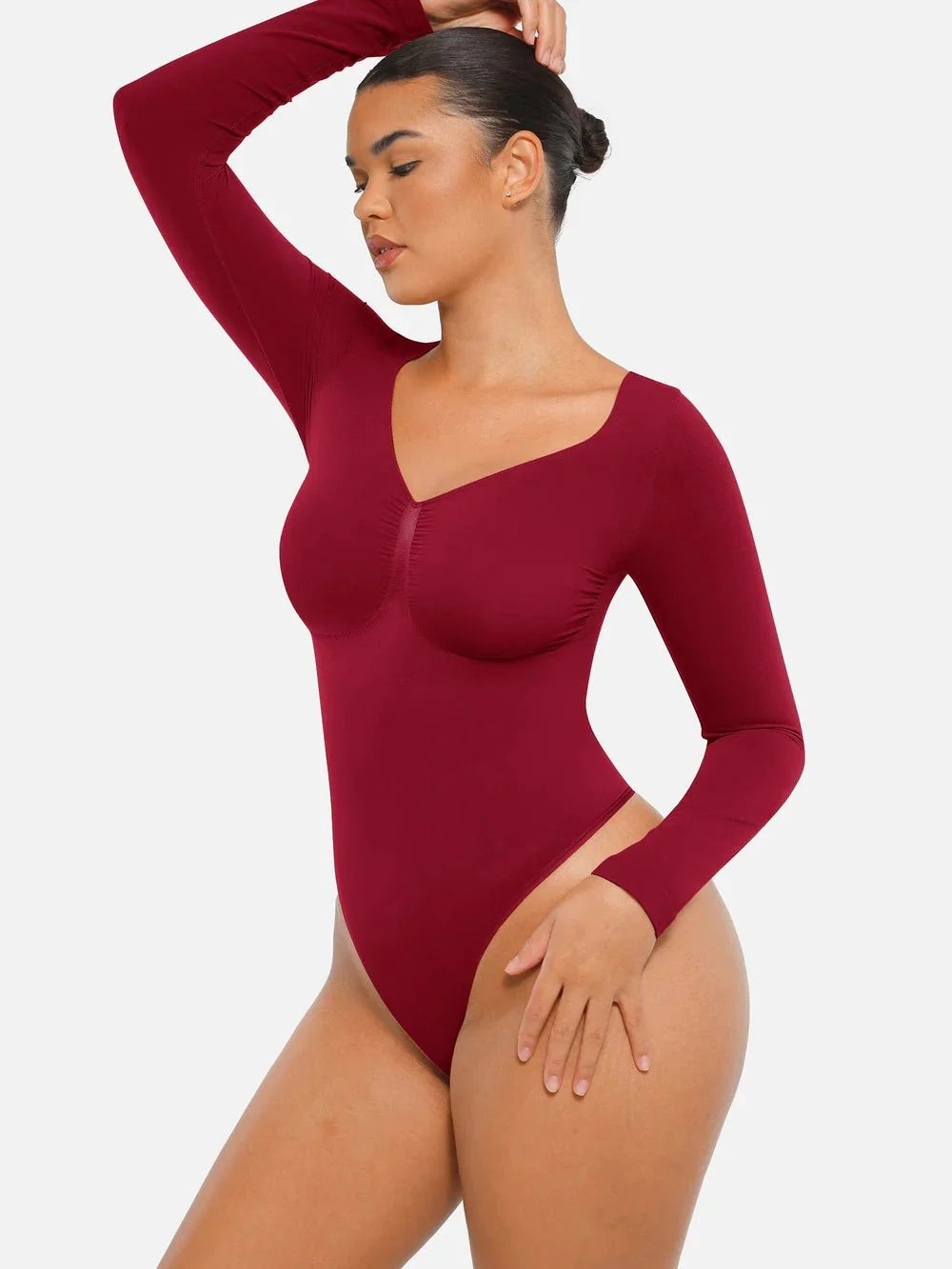 Seamless Long Sleeve Tummy Control Bodysuit