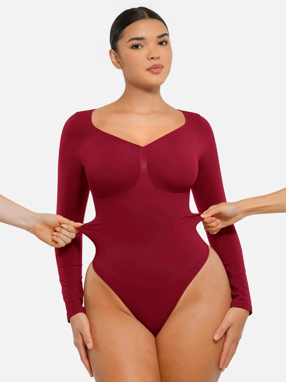 Seamless Long Sleeve Tummy Control Bodysuit