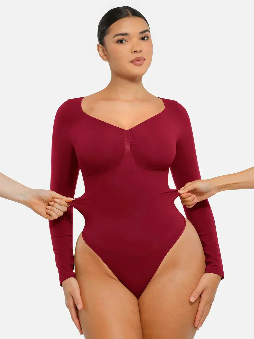 Seamless Long Sleeve Tummy Control Bodysuit