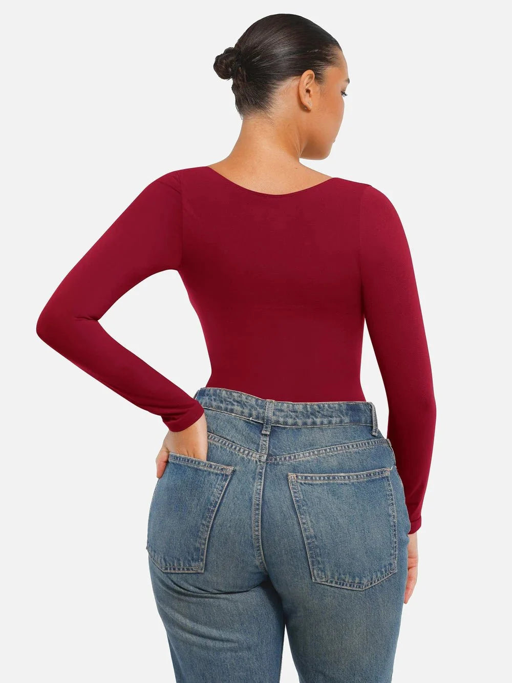Seamless Long Sleeve Tummy Control Bodysuit