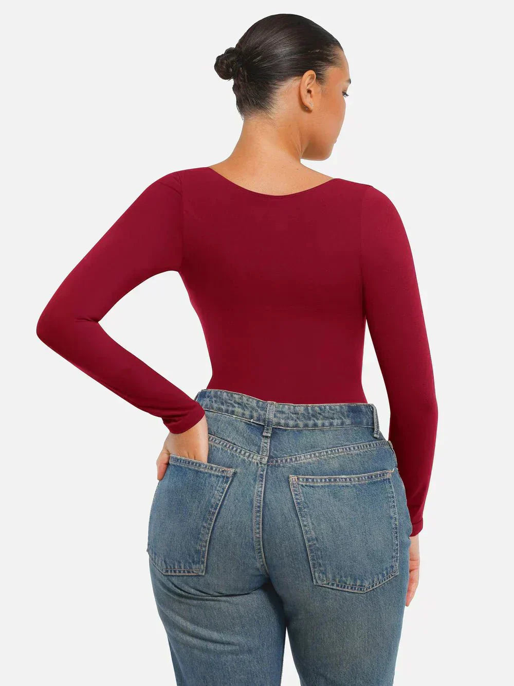 Seamless Long Sleeve Tummy Control Bodysuit