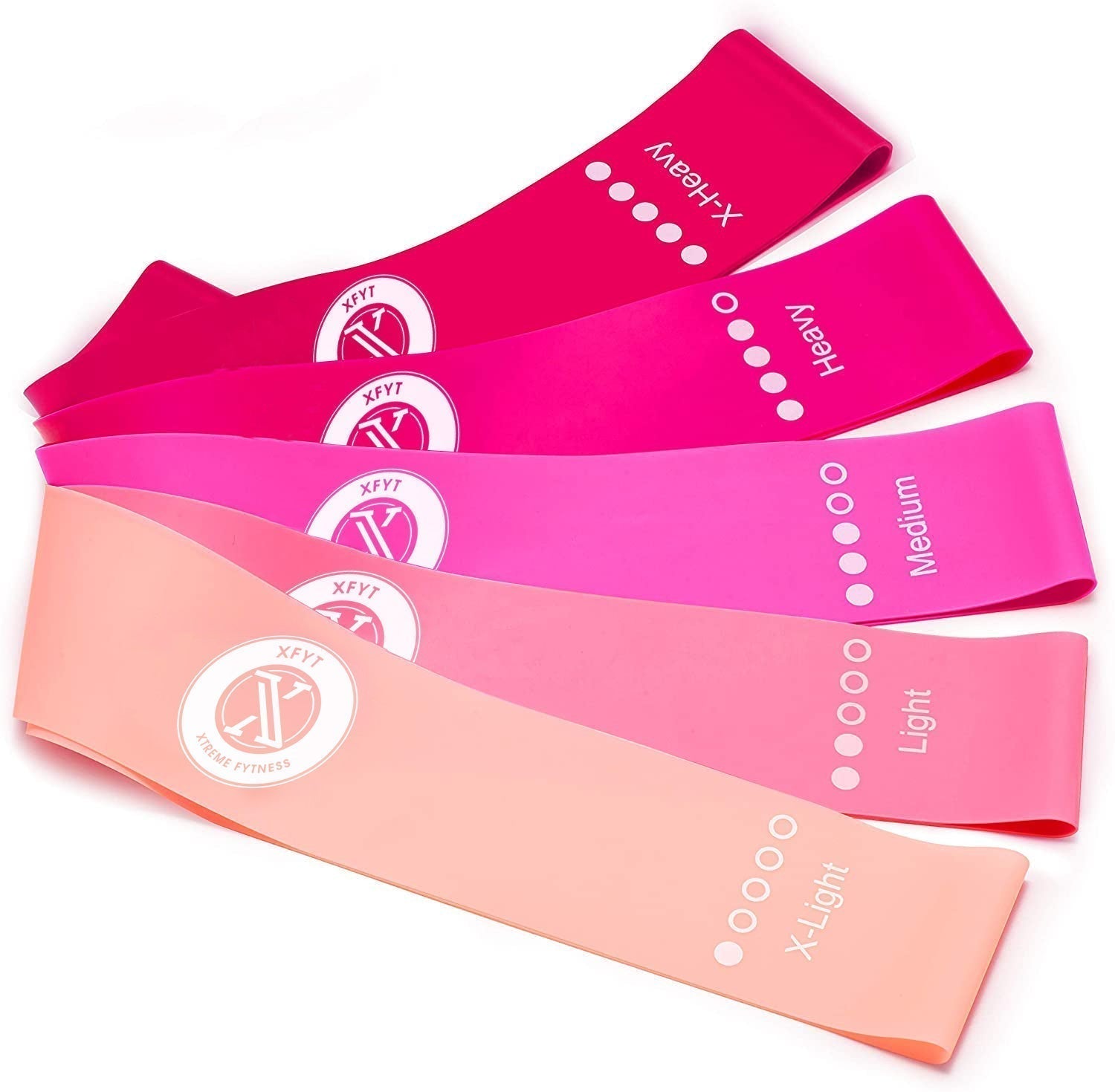 Resistance Loop Fitness Bands - Fit Pink Set