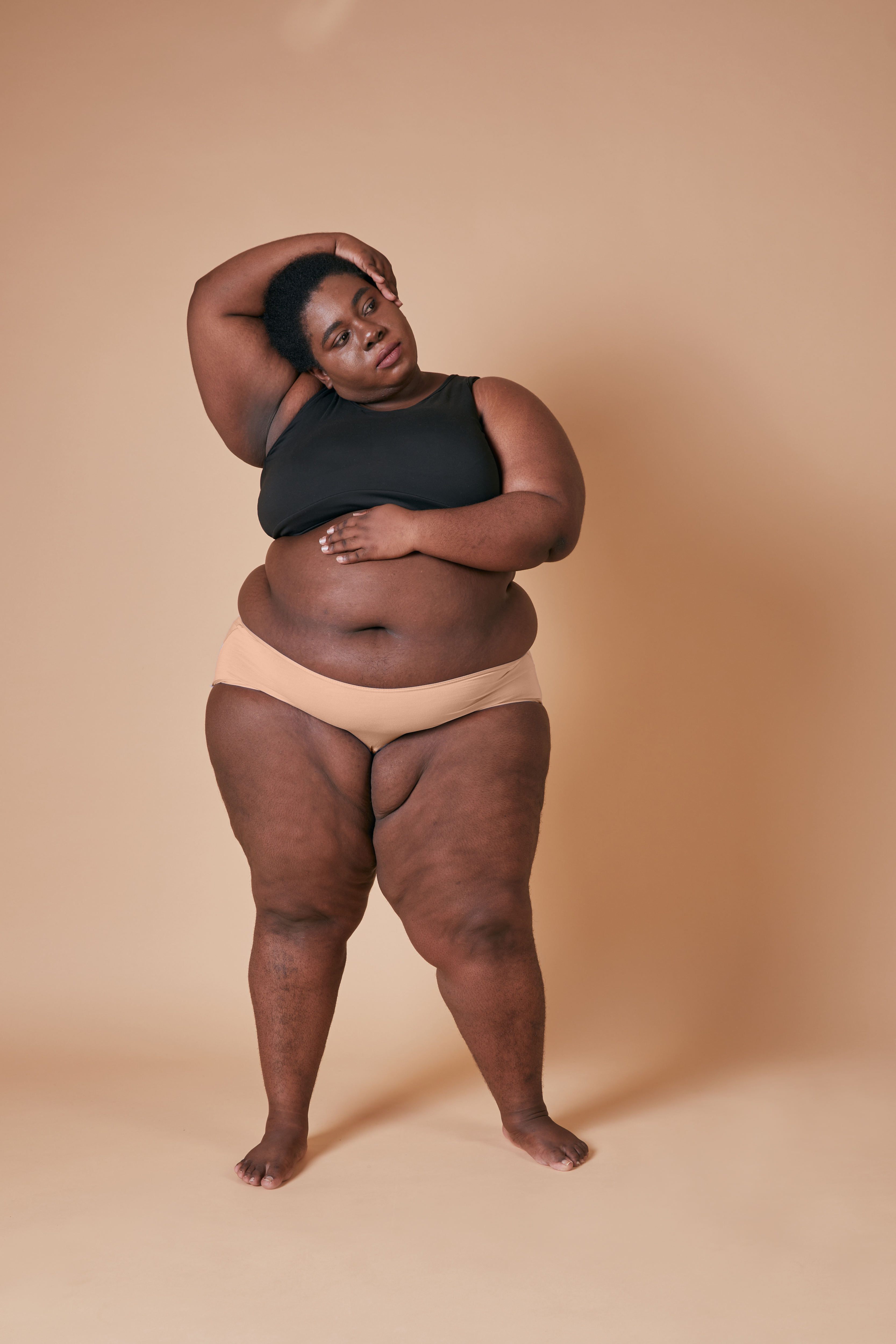 Tilt modal fabric underwear – Latte beige panties, soft leak proof comfort.