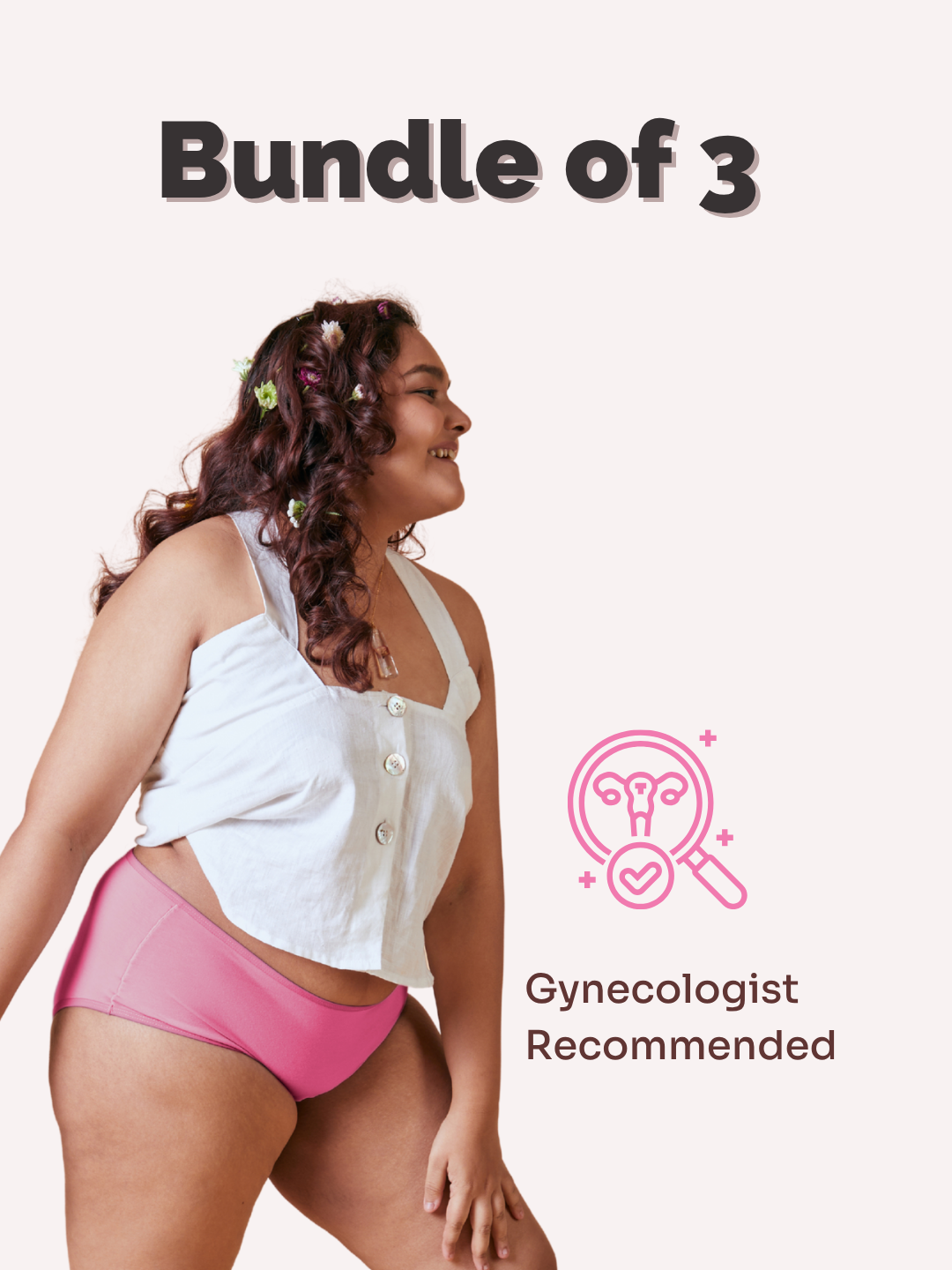 Bubble Pink Modal Fabric Underwear Bundle of 3 | Gyeanac Recommended | Tilt Intimates