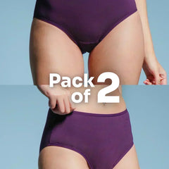 Purple underwear pack of 2 on a light blue background