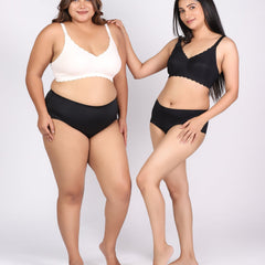 MamaEase Seamless Wirefree Padded Nursing Bra Black