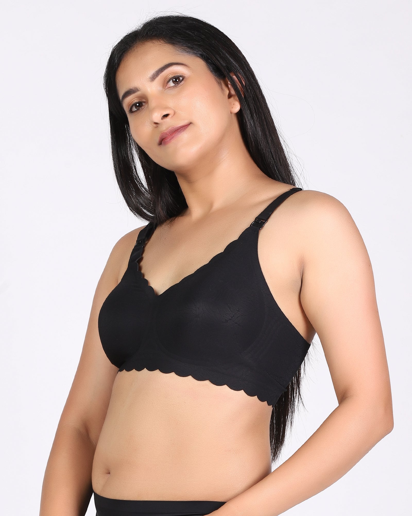 MamaEase Seamless Wirefree Padded Nursing Bra Beige
