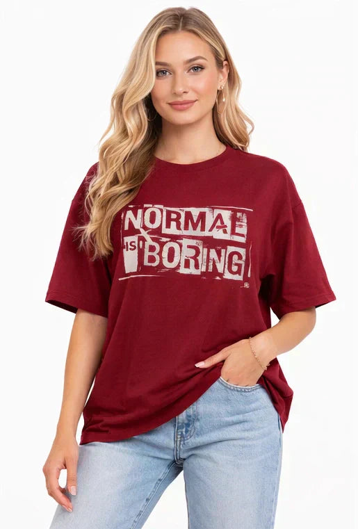 Bamboo Fabric Women Oversize Printed T-Shirt – Ultra Soft | Breathable