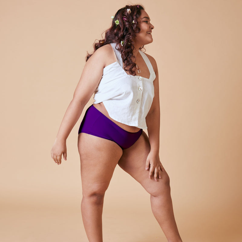 Modal underwear women in violet – Tilt panties, absorbent and sweat-free.