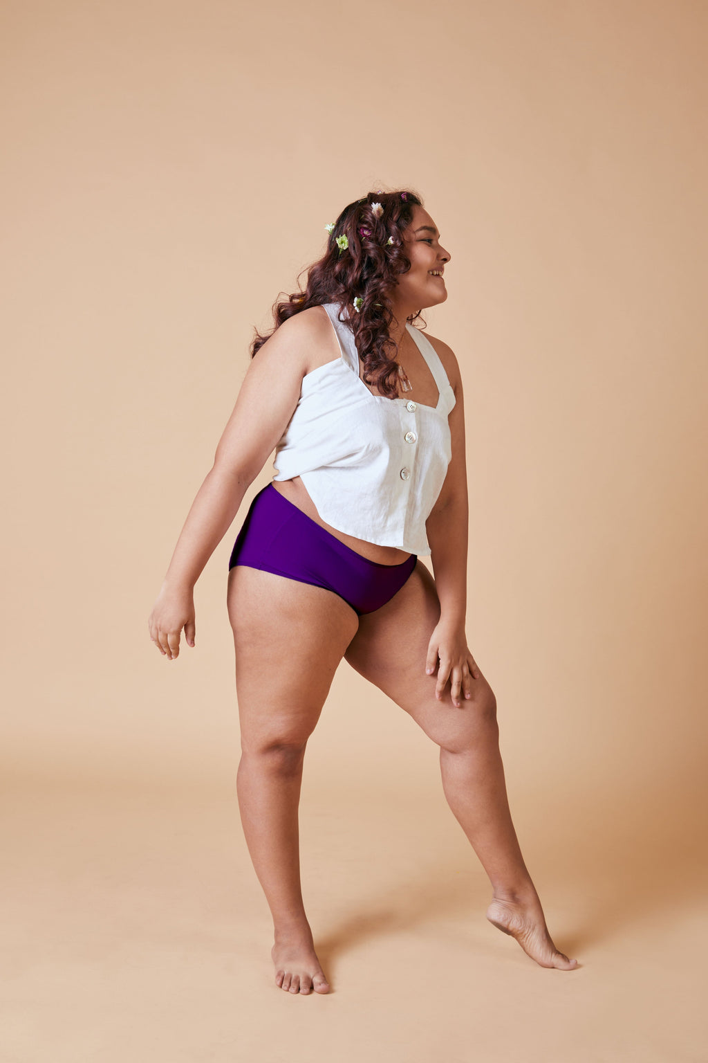 Modal underwear women in violet – Tilt panties, absorbent and sweat-free.