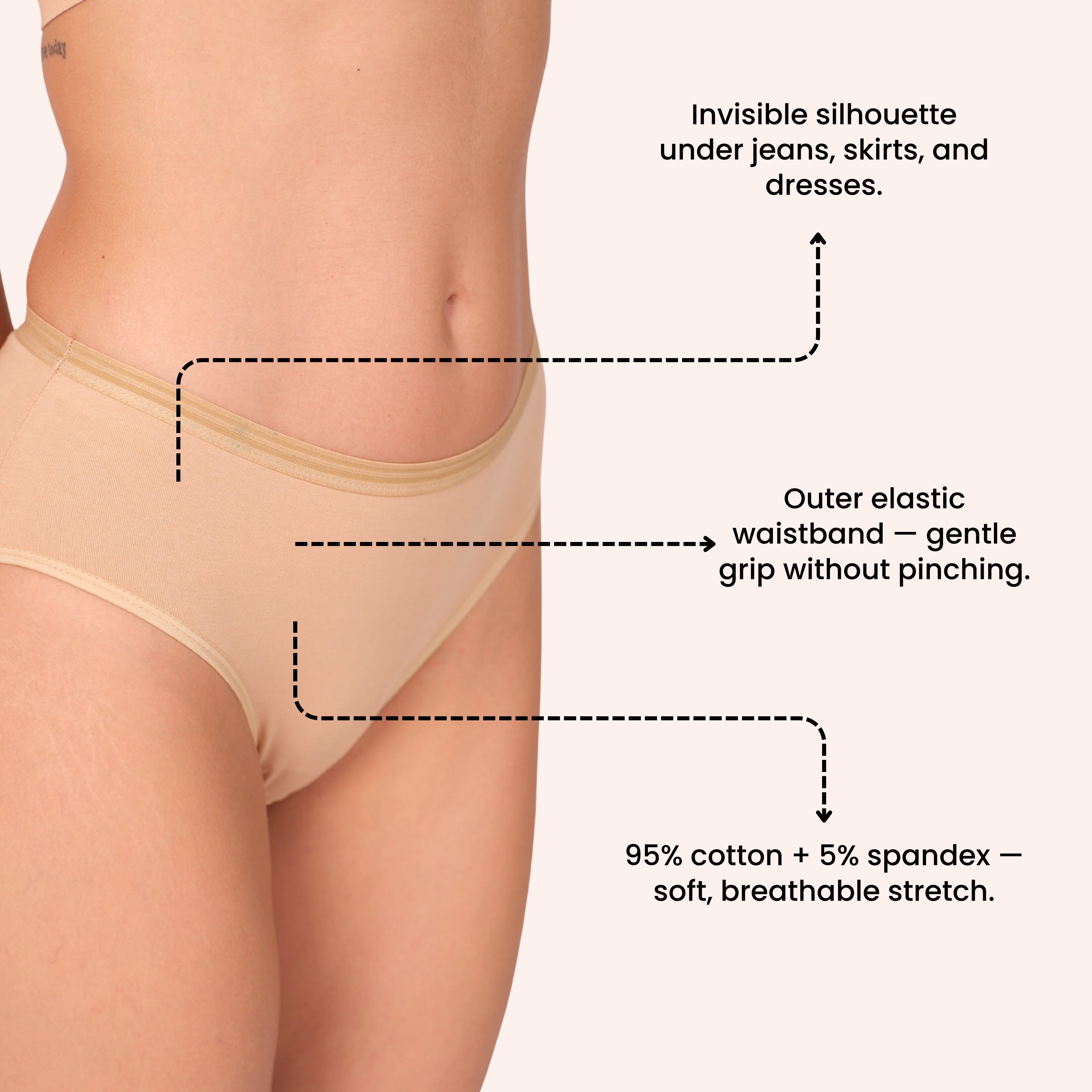 Munns & Mars Lingeries Set- T-shirt Bra (Black) & Full Coverage Panty (Beige)